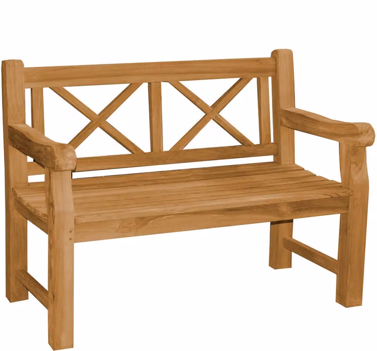 Teak Friesenbank Extra Stark Märstak 120cm Massivholz Wetterfest