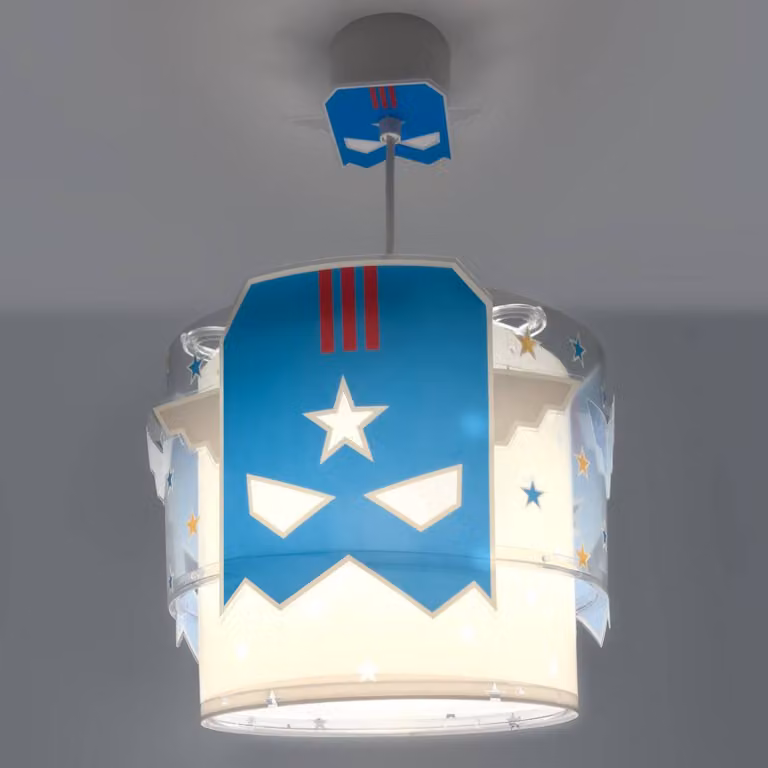 Dalber Lampada a sospensione BLUE HERO, dimmerabile, Blu, Cameretta, Plastica, Lampada a sospensione