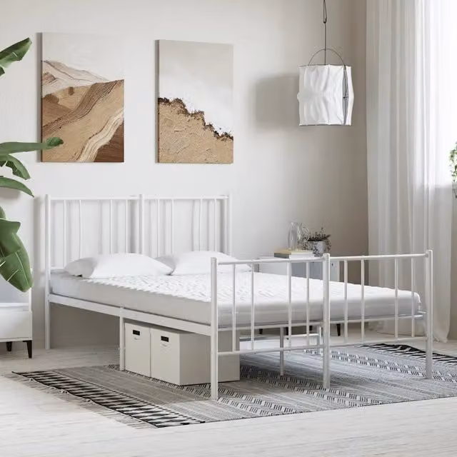 Materasso in Schiuma-Materasso per Letto Bianco 140x210 cm 7 Zone Durezza 20 ILD