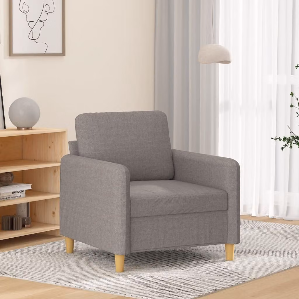 Maison Exclusive - Poltrona color tortora, 60 cm, rivestita in tessuto