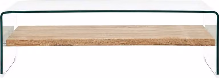 Tavolino trasparente 98×45×31 cm in vetro temperato