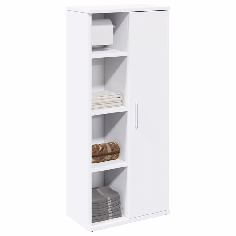 Mobile da bagno vidaXL bianco con ante a cerniera e ripiani, L 39 cm, P 22 cm, H 90 cm