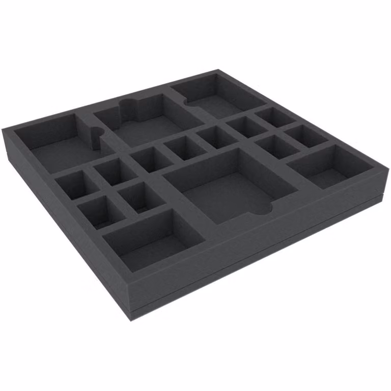 Inserto in schiuma 295x295x40 mm per giochi da tavolo – 17 scomparti