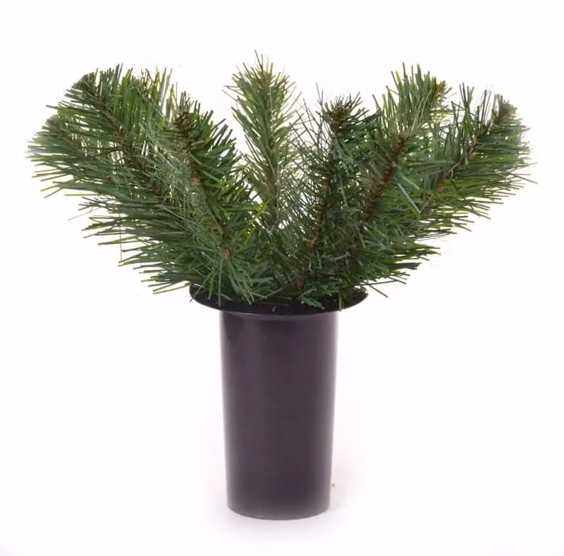 Inserto per vaso funebre con pesi verde 30 cm