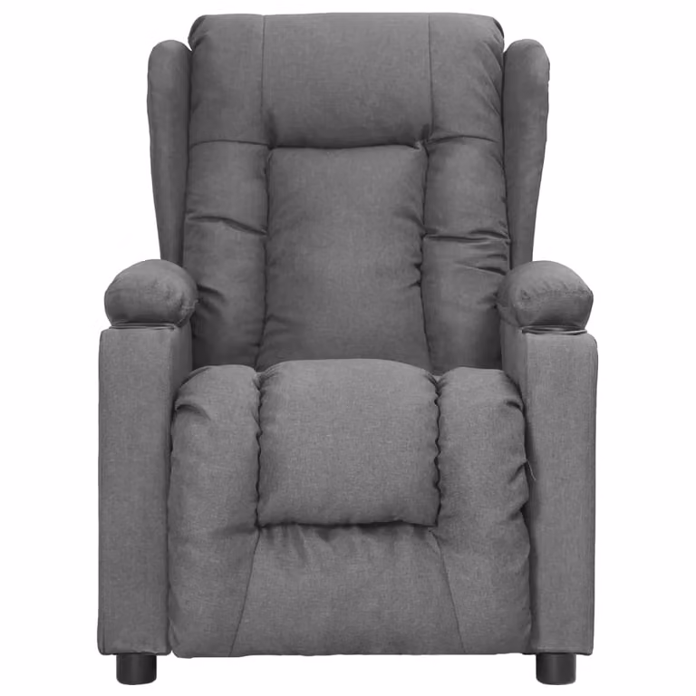 Poltrona Reclinabile in Tessuto Grigio Chiaro