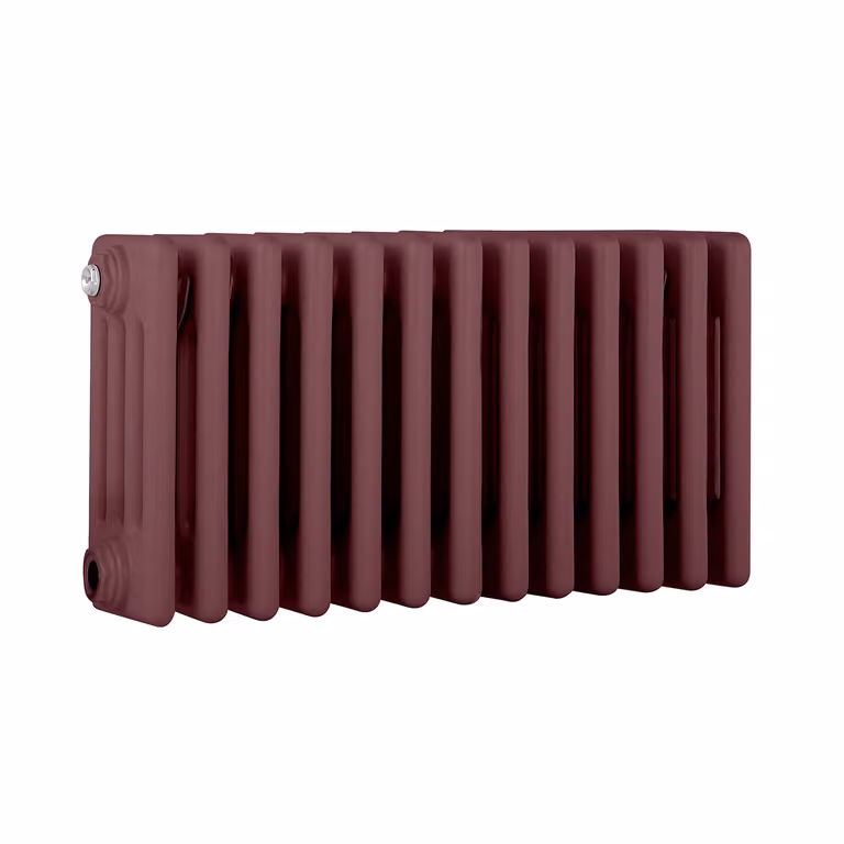 Radiatore Orizzontale a Colonne (4 Colonne) 300mm x 605mm - Rosso (Booth Rosso) - Regent