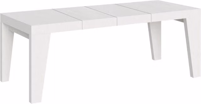 Tavolo Allungabile Moderno GIORDANOSHOP Naxy Premium Bianco Frassino L/P/H: 200/460 x 90 x 77 cm