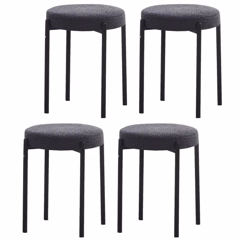 Sedia pieghevole CasaDolce LAVIANA, set da 4, seduta rivestita in tessuto grigio scuro, Ø 38 x 49,5 cm, già montata