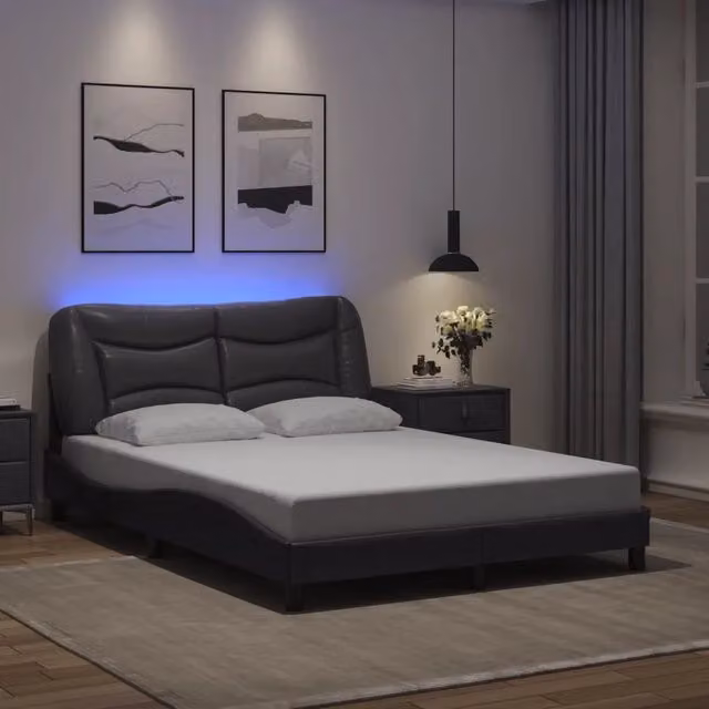 Giroletto con LED senza Materasso Hvar Grigio 120x200 cm 3213923