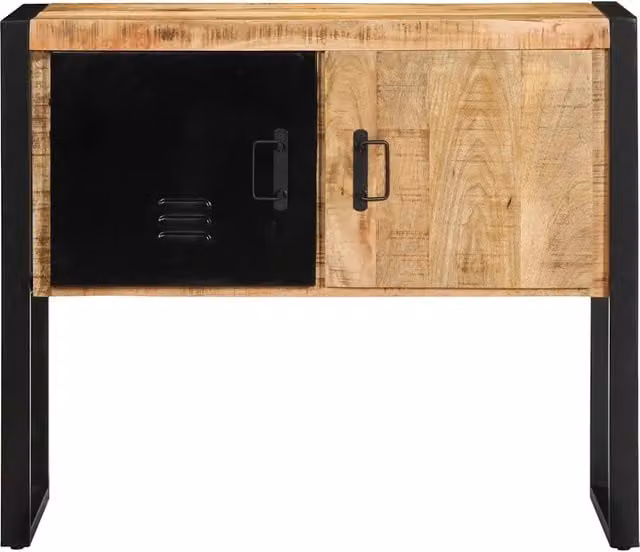 Tavolo Consolle DESIGN IN in Legno di Mango Grezzo Marrone L 90 cm, P 35 cm, H 75 cm