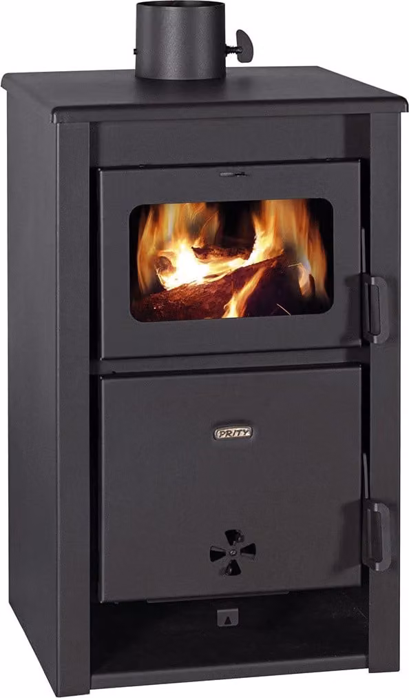 Stufa a legna Prity K22 D – 11,7 kW, riscaldamento a legna per soggiorno – Classe A