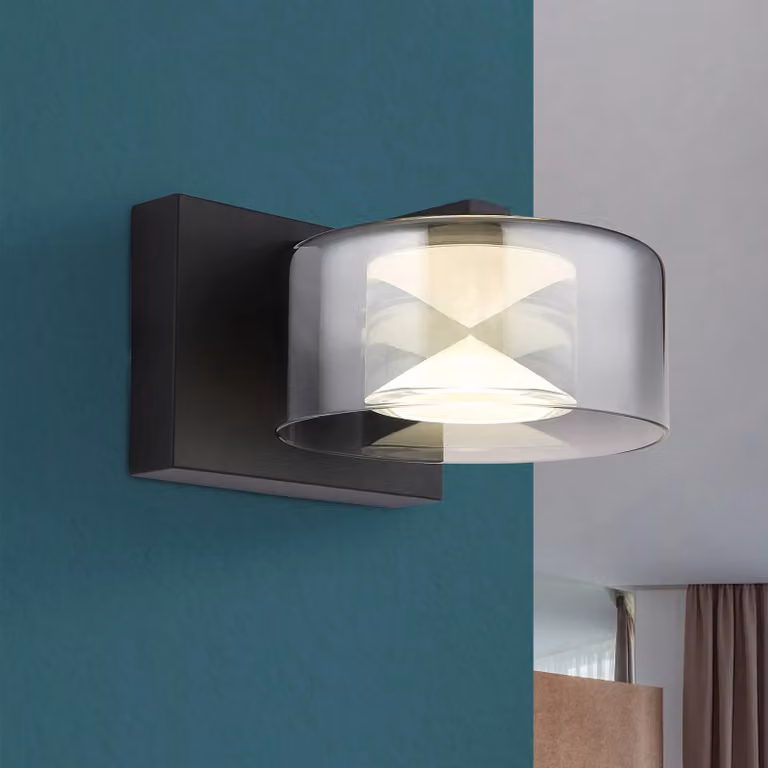 Globo Applique da parete a LED Belinda, Alluminio / Grigio / Zincato, Soggiorno / Sala da pranzo, Vetro, Applique a LED