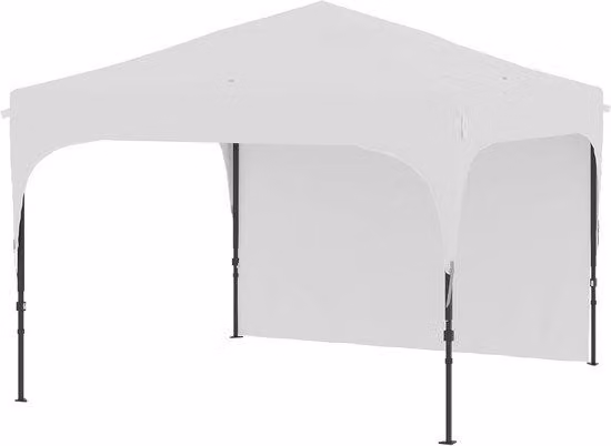 Gazebo da giardino 3x3 m con parete laterale e struttura di supporto - Ideale per feste e attività all'aperto
