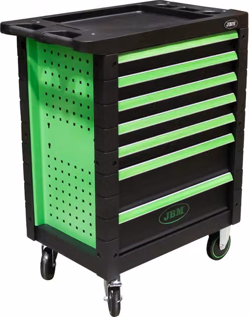 Carrello portautensili JBM 54006 con 7 cassetti chiudibili e su ruote per officina – 1
