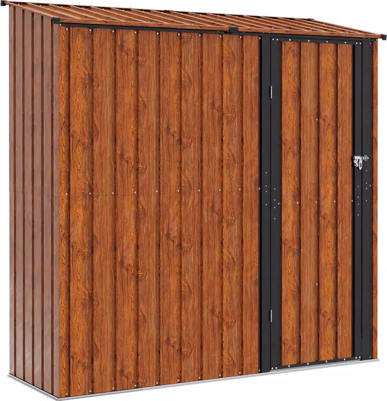 Casette da giardino Marrone 203,5 x 73 x 200 cm Metallo
