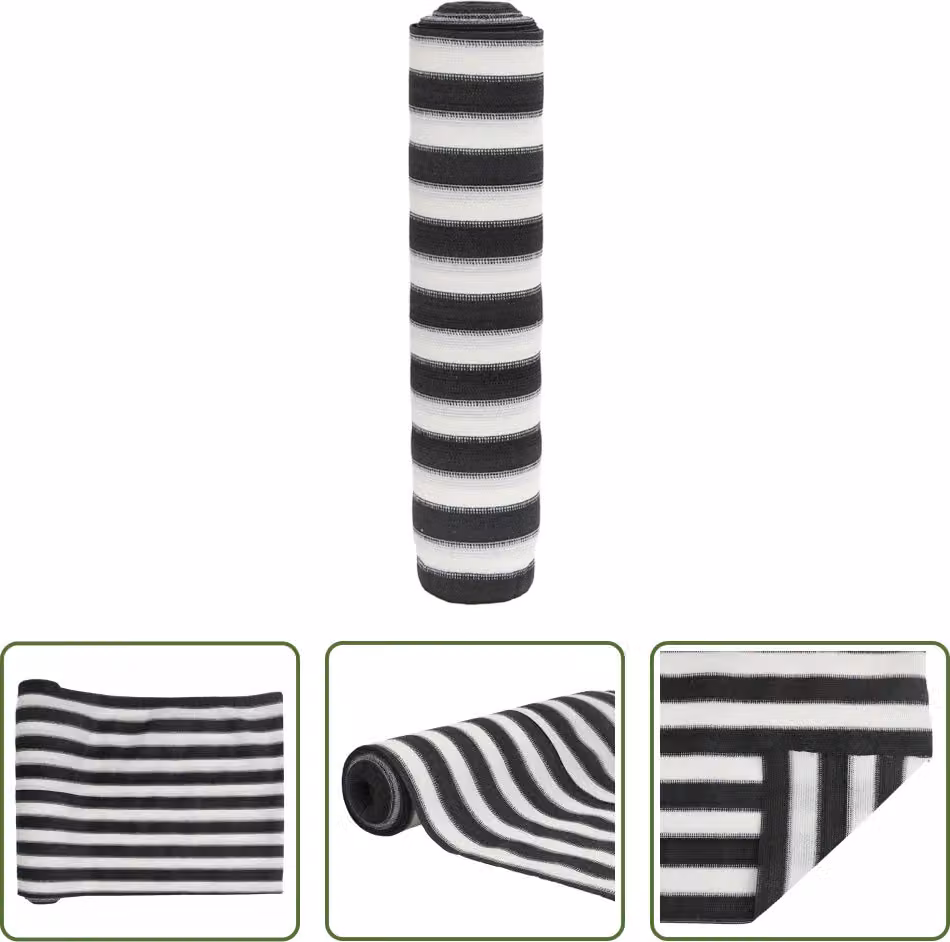 Il paravento Living Store antracite e bianco 1,2x10 m HDPE 195 g/m²