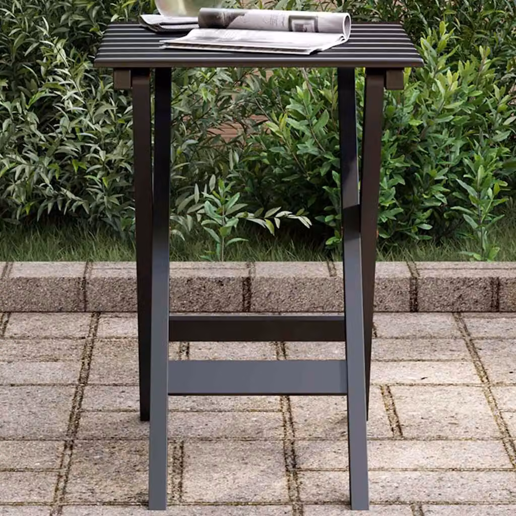 vidaXL Tavolino Laterale Pieghevole Moderno in Legno Nero, L/P/H: 46 x 35 x 25 cm