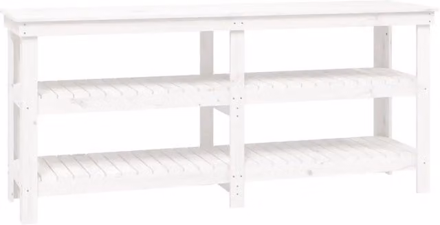 Banco da Lavoro in Legno Massello di Pino Bianco DESIGN IN L: 181 cm, P: 50 cm, H: 80 cm CFW9915624