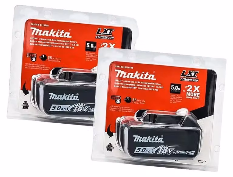Batterie ricaricabili, compatibili con dispositivi a 18V, capacità di 6000mAh, confezione da 2 batterie da 5.0Ah