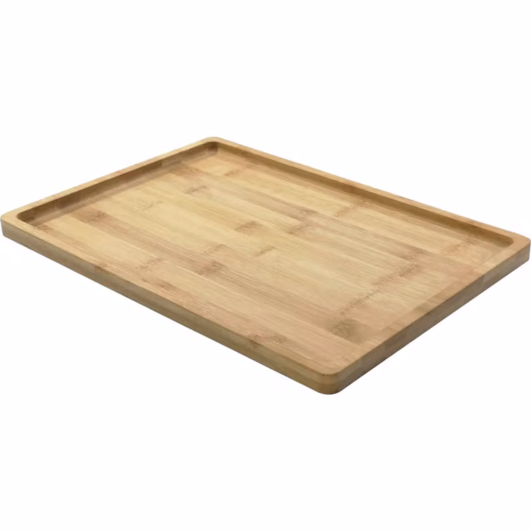 Vassoio rettangolare Gusto Casa in bamboo beige 32 x 27 cm