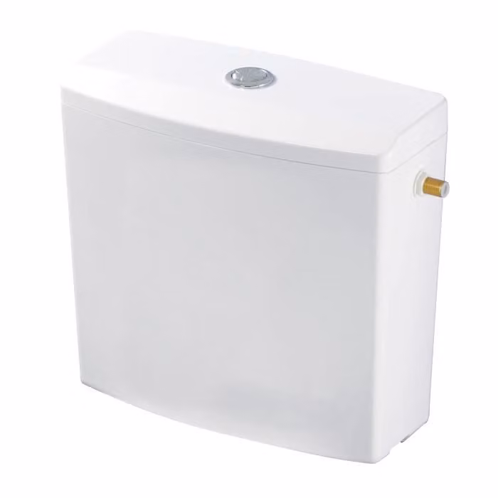 Wirquin 50720024, cromo, cassetta WC da incasso, plastica, bianco, doppio, 380 mm