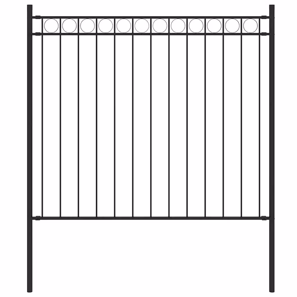 Recinzione da giardino vidaXL ASSEN in acciaio nero L: 170 cm, H: 80 cm