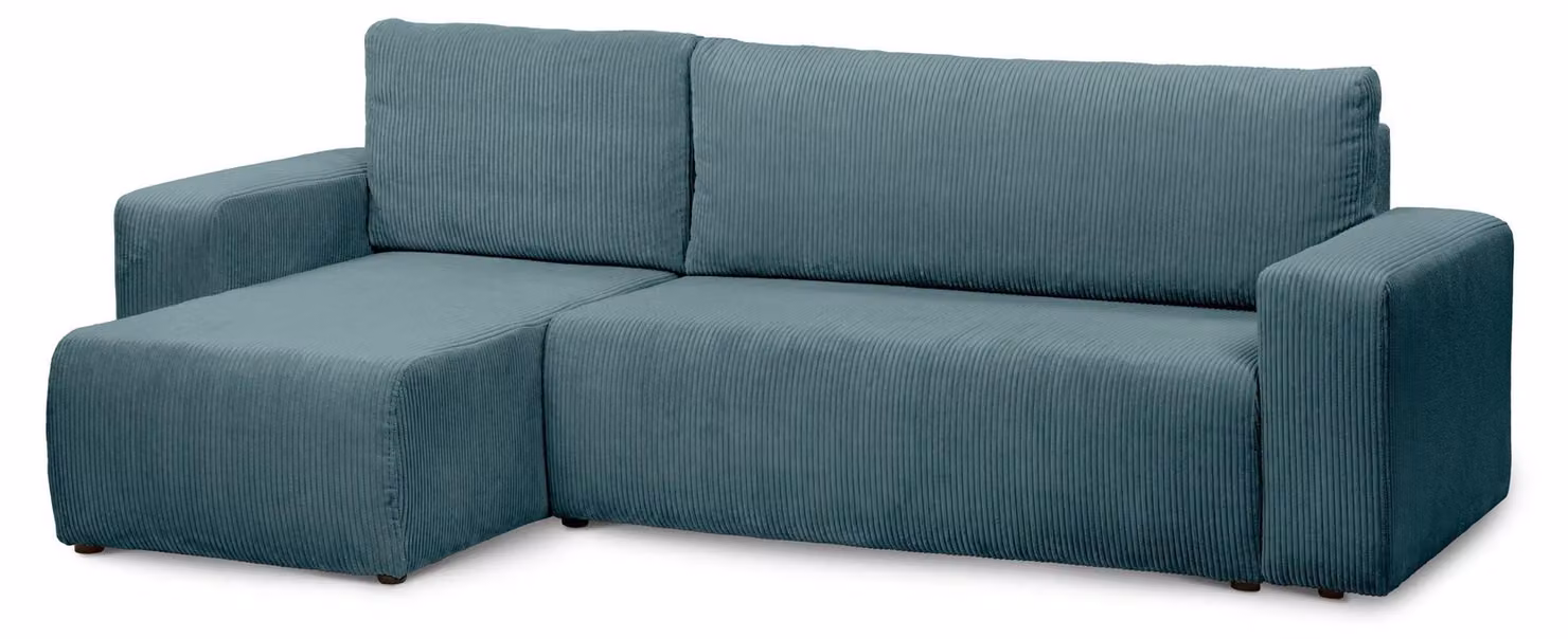 Divano a tre posti con funzione letto, modello Kingi, colore grigio scuro