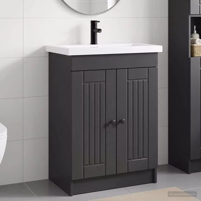 Set di mobili per il bagno Nero 78,5 x 37,5 x 81 cm 3404195