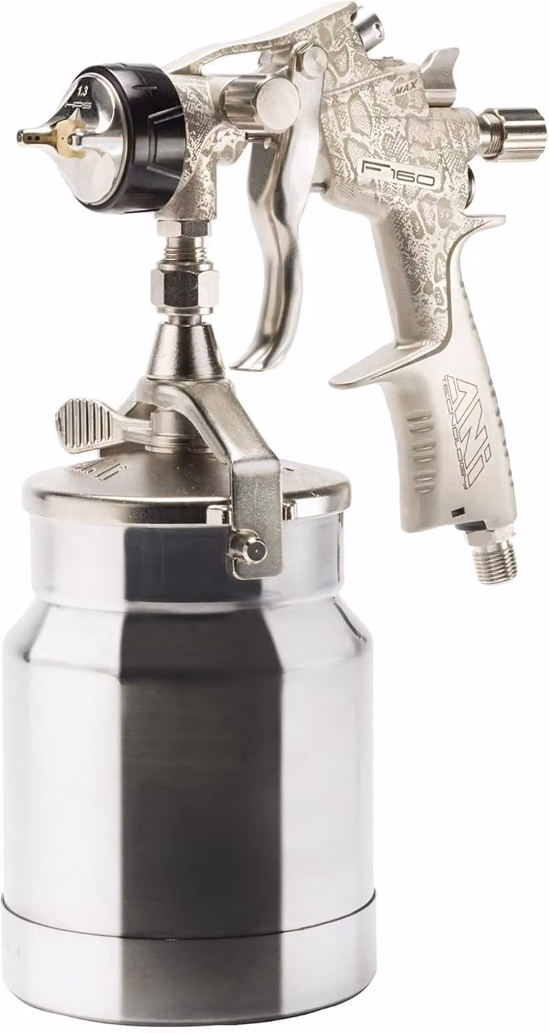 Pistola a spruzzo pneumatica – Pistola a depressione con ugello da 2 mm e corpo in alluminio pressofuso resistente