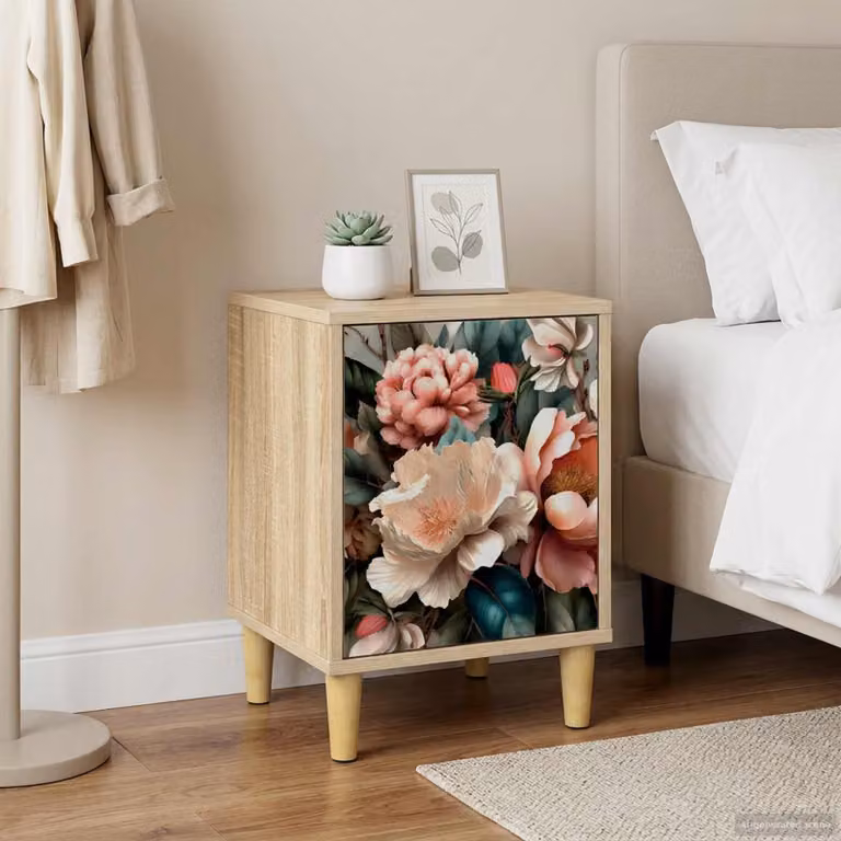 Armadio da Notte vidaXL BORNE in Rovere Sonoma, L 36 cm x P 33 cm x H 50 cm