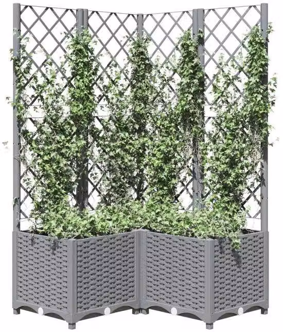 Scatola per piante da giardino Klimrek - Grigio chiaro - PP - 80x80x136 cm