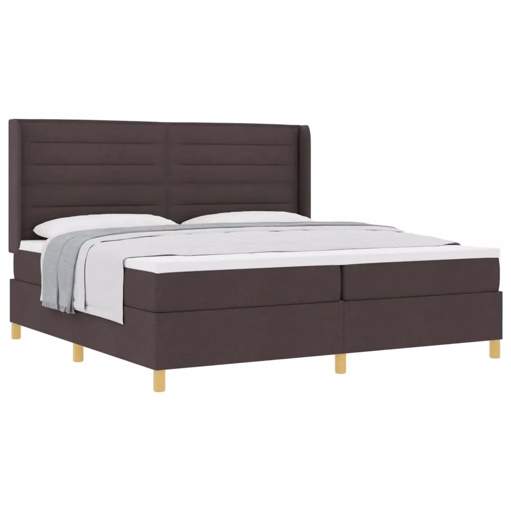 Letto matrimoniale con materasso a molle vidaXL in tessuto marrone e oro L/P/H: 200 x 200 x 280 cm – 2