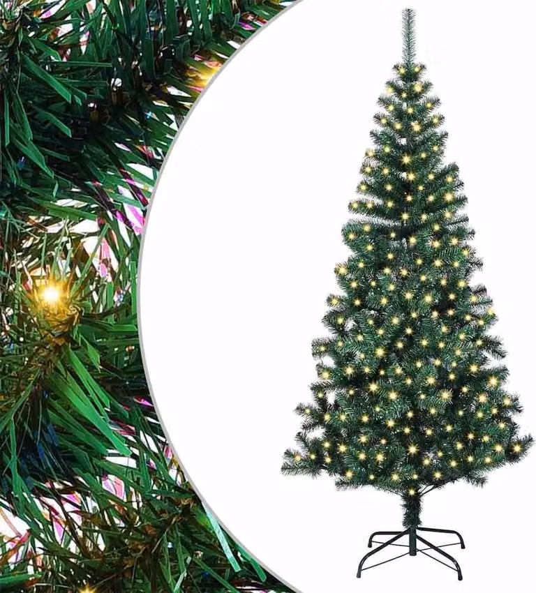 Albero di Natale artificiale con luci integrate Verde 210 cm