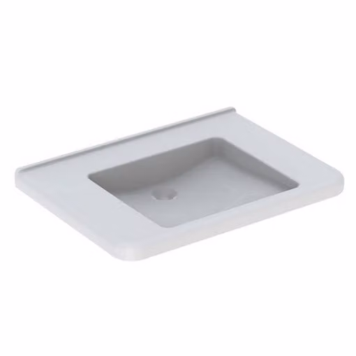 Geberit Renova Nr. 1 Comfort lavabo, encastrable, 750x550 mm, sans percement pour robinetterie, sans trop-plein, blanc, 128576000, 128576000