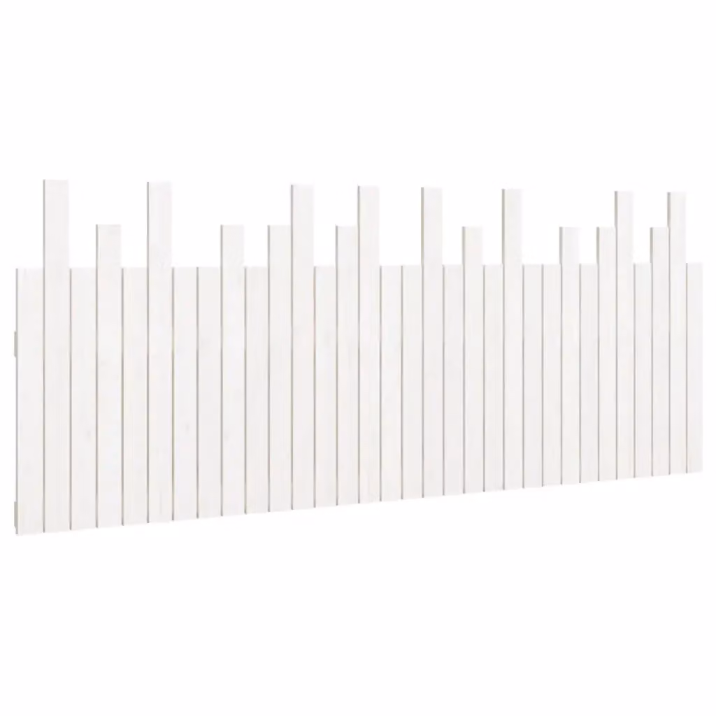 Testiera da parete vidaXL in legno massello di pino bianco, stile classico, L: 204 cm, P: 3 cm, H: 80 cm – 2