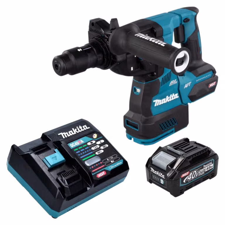 Makita HR 002 GM101 Martello perforatore a batteria 40 V max. 2,9 J SDS plus Brushless + 1x batteria 4,0 Ah + caricabatterie