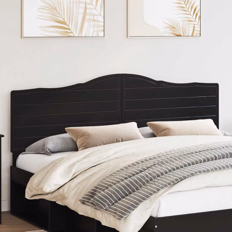 Testiera per letto moderna vidaXL in legno ingegnerizzato rovere nero