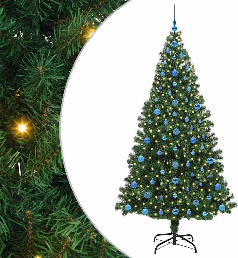 Albero di Natale artificiale con 300 LED Verde 210 cm