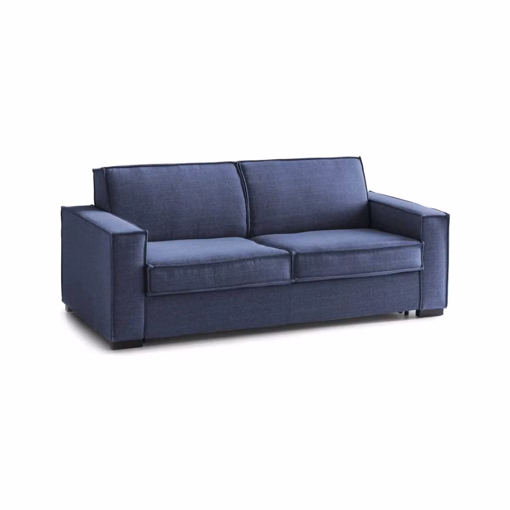 Divano a 2 posti Eletta TALAMO ITALIA, modello moderno in tessuto blu, L: 200 cm, H: 90 cm, P: 95 cm – 2