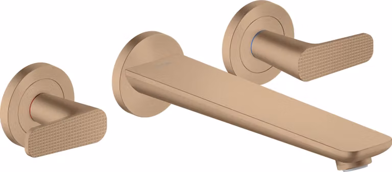 hansgrohe AXOR Citterio C robinetterie de baignoire 3 trous encastrée pour montage mural, Cubic cut, 49483310, 49483310