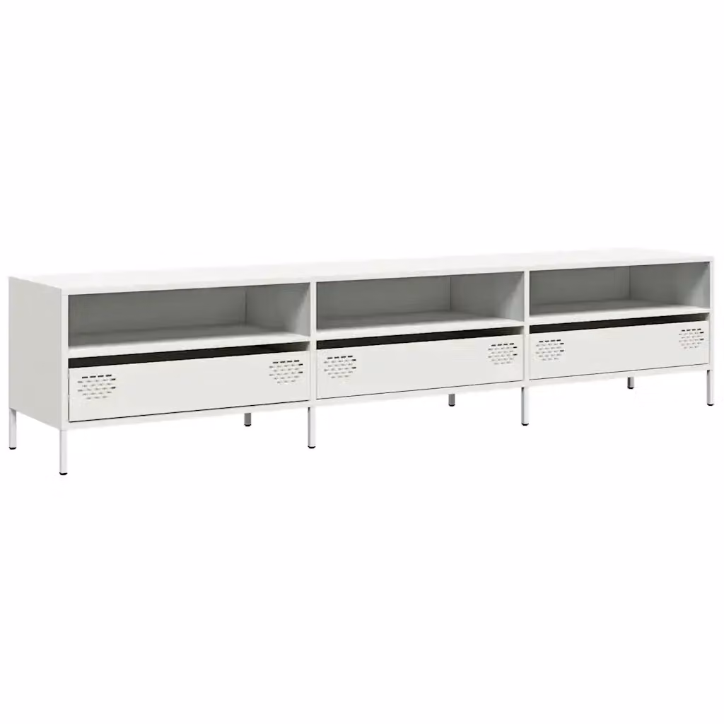 Mobile TV vidaXL in metallo bianco L: 202 cm, P: 39 cm, H: 43,5 cm – 2
