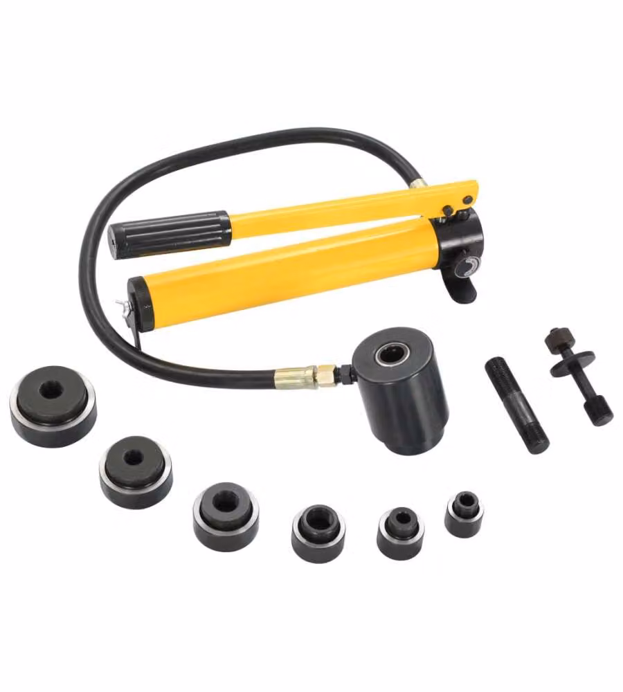 Set Pinza Crimpatrice Idraulica vidaXL 22-60 mm in Acciaio, Giallo – 2
