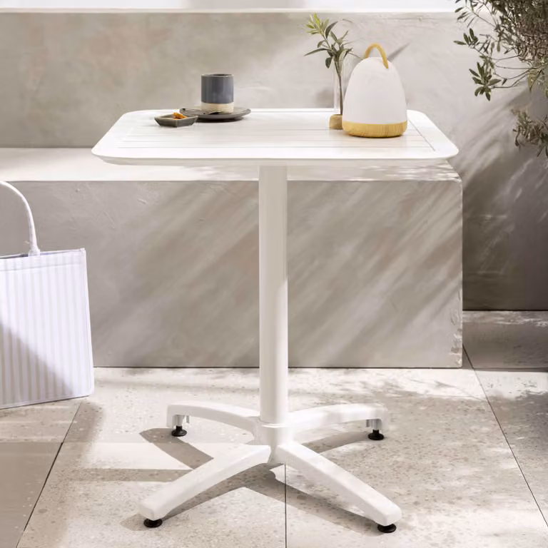 Tavolo reclinabile 60 x 60 cm bianco - Oviala Almada