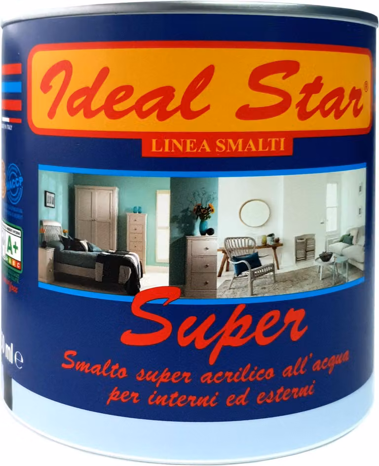 SMALTO ALL'ACQUA 'SUPER' CARDINALE 0,750 lt - Nero lucido
