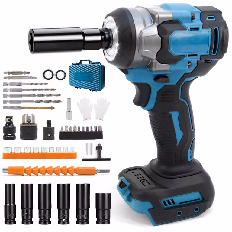 Avvitatore a percussione Accu da 18 V - Coppia di 700 Nm - Mandrino da 1/2 di pollice - Materiale: plastica e metallo