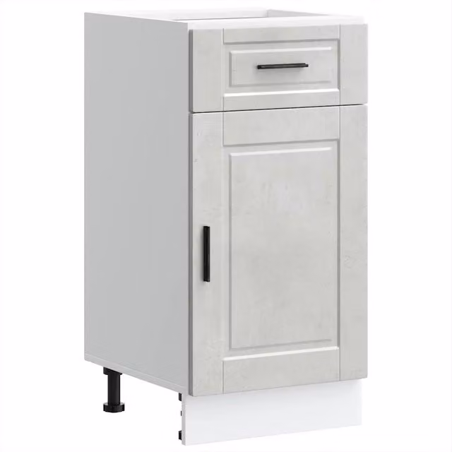 Mobile da cucina moderno HELLOSHOP26 in legno composito grigio con ante a battente L/P/H: 40 x 46 x 81,5 cm