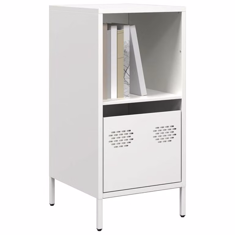 Credenza bianca vidaXL in metallo da appendere al muro L/P/H: 35 x 39 x 73,5 cm