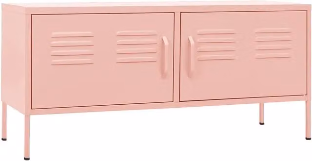 Mobile TV | Armadietto TV | Mobile Porta TV Rosa 105x35x50 cm in Acciaio