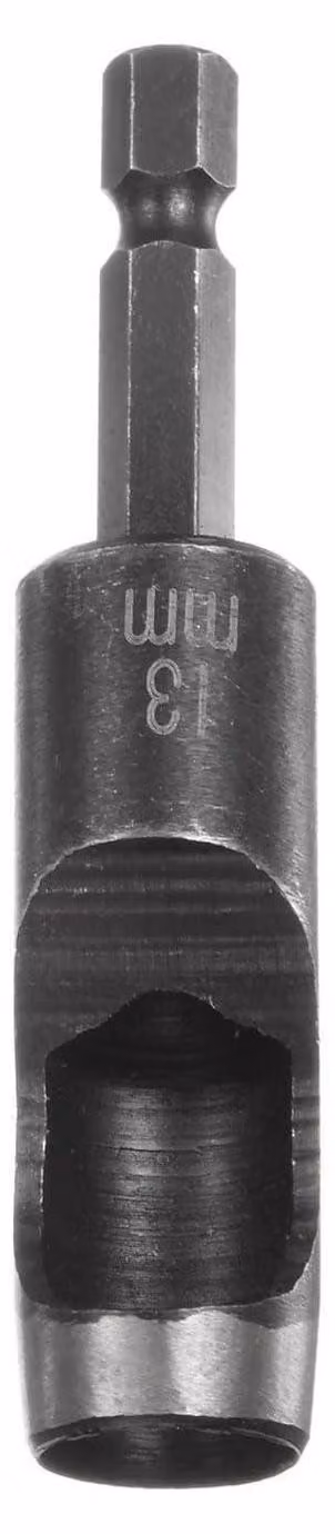Punta perforatrice Lochstanzer da 13 mm per pelle e tessuti, con gambo esagonale da 1/4 di pollice