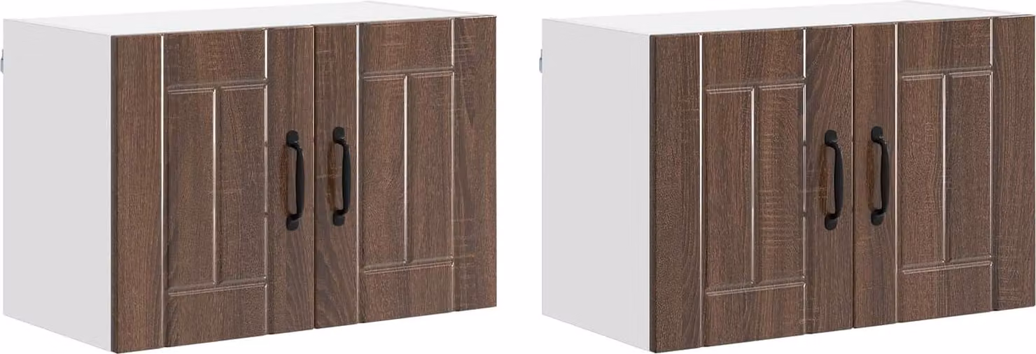 Armadietto a muro LUCCA 2 pcs Rovere Marrone 60 x 31 x 40 cm